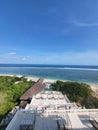 Resort bali beach pool swimmingpool daybed holiday vacation sea beachclub bar ocean bluesky view panorama hotel staycation Royalty Free Stock Photo