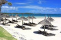 Resort beach in Mauritius island Royalty Free Stock Photo