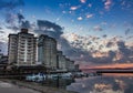 Resort hotels at Wakura Onsen, Japan Royalty Free Stock Photo