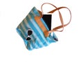 Resort izolate Beach Accessories illustration Tablet, handbag ,Smartphone, Sunglass resort Royalty Free Stock Photo