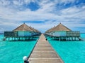 Resort in maldives Royalty Free Stock Photo