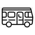 Resort motorhome icon, outline style