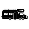 Resort motorhome icon, simple style