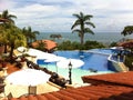 Resort overlooking ocean in Costa Rica Royalty Free Stock Photo