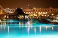 Resort pool at evening