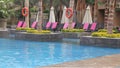 Resort swimming pool daybeds