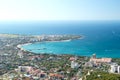 Resort town. Bird`s-eye view. Turquoise water of the sea bay. Sunny day in Gelendzhik. Royalty Free Stock Photo