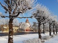 The resort town of Jurmala on a sunny frosty winter day. Latvia on January, 31st 2019