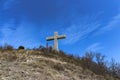 Christian monument on a mountain in Gelendzhik Royalty Free Stock Photo