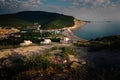 The resort village of Sukko, in Russia. In a valley among the Caucasus mountains by the Black Sea