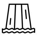 Resort water park icon, outline style