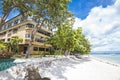 Resorts lining Dumaluan Beach in Panglao Island, Bohol, Philippines