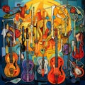 The Resounding Recovery: A Vibrant Artistic Arrangement of Surgical Instruments