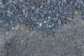 Resounding stones piled on the floor