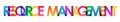 RESOURCE MANAGEMENT colorful overlapping letters banner
