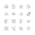 Resource metrics line icons collection. Efficiency, Utilization, Optimization, Productivity, Performance, Capacity