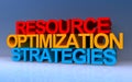 resource optimization strategies on blue Royalty Free Stock Photo