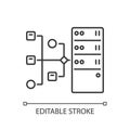 Resource server linear icon