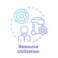 Resource utilization blue gradient concept icon Royalty Free Stock Photo