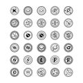 Bitcoin and Cryptocurrency Line Icons Pack