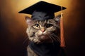 Resourceful Graduate cat smart. Generate AI