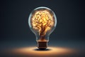 Resourceful Lightbulb brain creative. Generate Ai