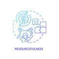 Resourcefulness blue gradient concept icon Royalty Free Stock Photo