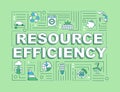 Resources efficiency word concepts banner Royalty Free Stock Photo