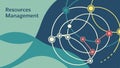 Resources Management: Interconnected Network Diagram, vector design Generative AI Royalty Free Stock Photo