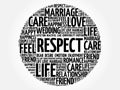 Respect circle word cloud Royalty Free Stock Photo