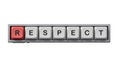 respect concept on Computer keyboard keys. Royalty Free Stock Photo