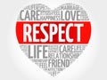 Respect concept heart Royalty Free Stock Photo