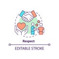 Respect concept icon