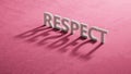 respect concept on shadow of 3d charcaters. Royalty Free Stock Photo
