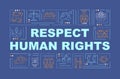 Respect human rights word concepts banner Royalty Free Stock Photo