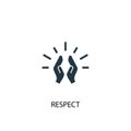 Respect icon. Simple element