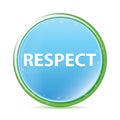 Respect natural aqua cyan blue round button
