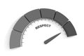 Respect measuring process. Scale with arrow. 3D render Royalty Free Stock Photo