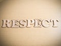 Respect Motivational Words Quotes Concept Royalty Free Stock Photo