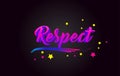 Respect Purple Handwritten lettering typography. Word for logotype, badge, icon, card, postcard, logo, banner, tag Vector Royalty Free Stock Photo