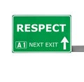 RESPECT road sign isolated on white Royalty Free Stock Photo