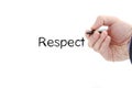 Respect text concept Royalty Free Stock Photo