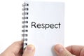 Respect text concept Royalty Free Stock Photo