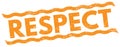 RESPECT text on orange lines stamp sign