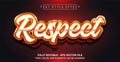 Respect Text Style Effect. Editable Graphic Text Template