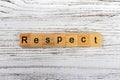 RESPECT word made with wooden blocks concept