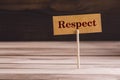 Respect word sign Royalty Free Stock Photo
