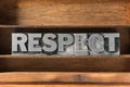 Respect word tray