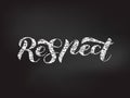 Respect yourself lettering. Vector illustration for banner