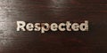 Respected - grungy wooden headline on Maple - 3D rendered royalty free stock image